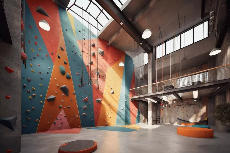 Steel Structured Indoor Climbing Gym