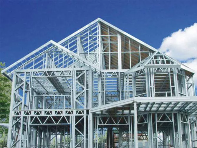 සැහැල්ලු වානේ රාමු Prefab Metal Building Steel Structure Conference Hal